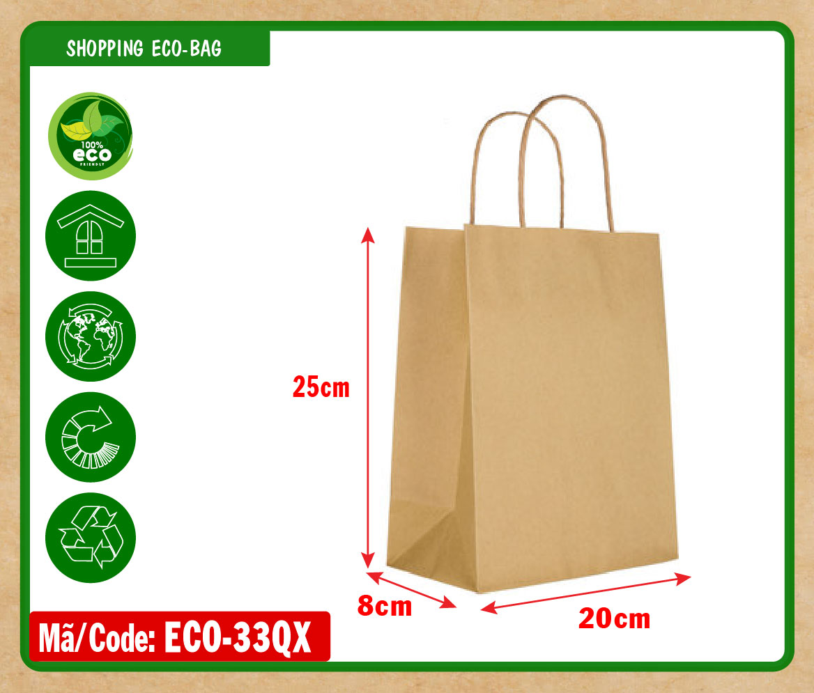 Túi giấy kraft có quai xach